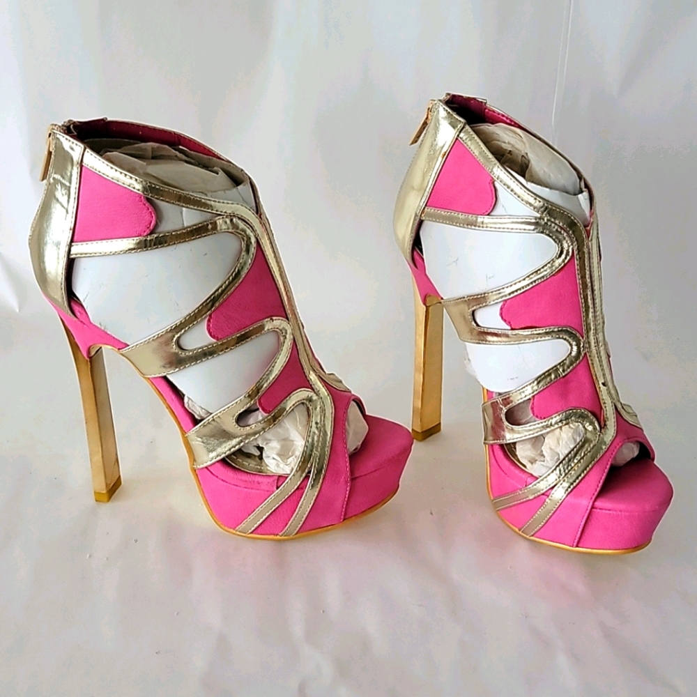 *GORGEOUS* Pink/Hot Pink/Fuchsia Brand New platform heels!